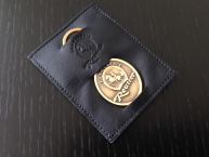 Original Karosserie Reutter Schlüsselanhänger-Messing-patiniert 