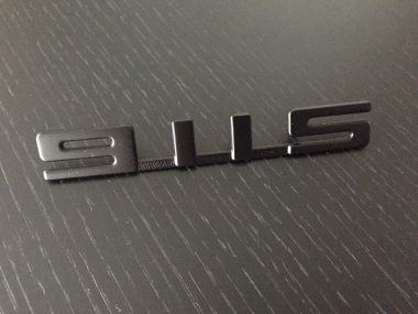 Original "911S"-Plakette schwarz-matt 