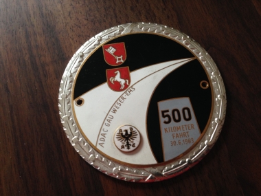 Original historische Plakette 1963 - ADAC Gau Weser Fahrt 
