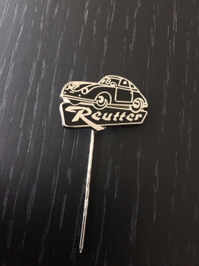 Original Karosserie Reutter - Porsche 356 Anstecknadel -silber- 