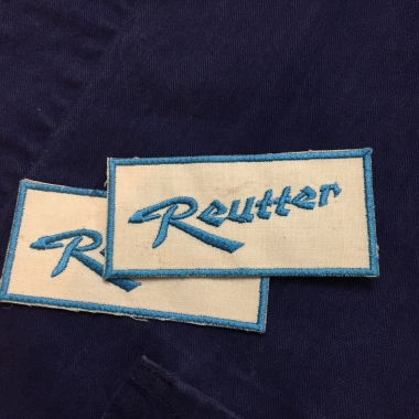 Original Porsche 356 Karosserie Reutter Aufnäher - Sticker- "Blaumann" 