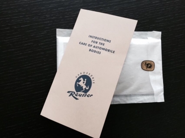 Original Porsche 356 A Karosserie Reutter Pflegeanleitung User Manual englisch 