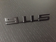 Original "911S"-Plakette schwarz-matt 