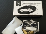 Orig.  Karosserie Reutter Karosserienummer-Plakette 