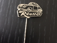 Original Karosserie Reutter - Porsche 356 Anstecknadel -silber- 